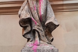 A piece by Banksy in the Bristol Museum