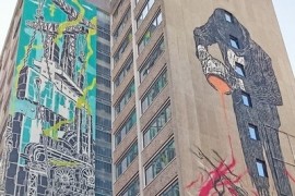 Two pieces produced for the Street Art festival